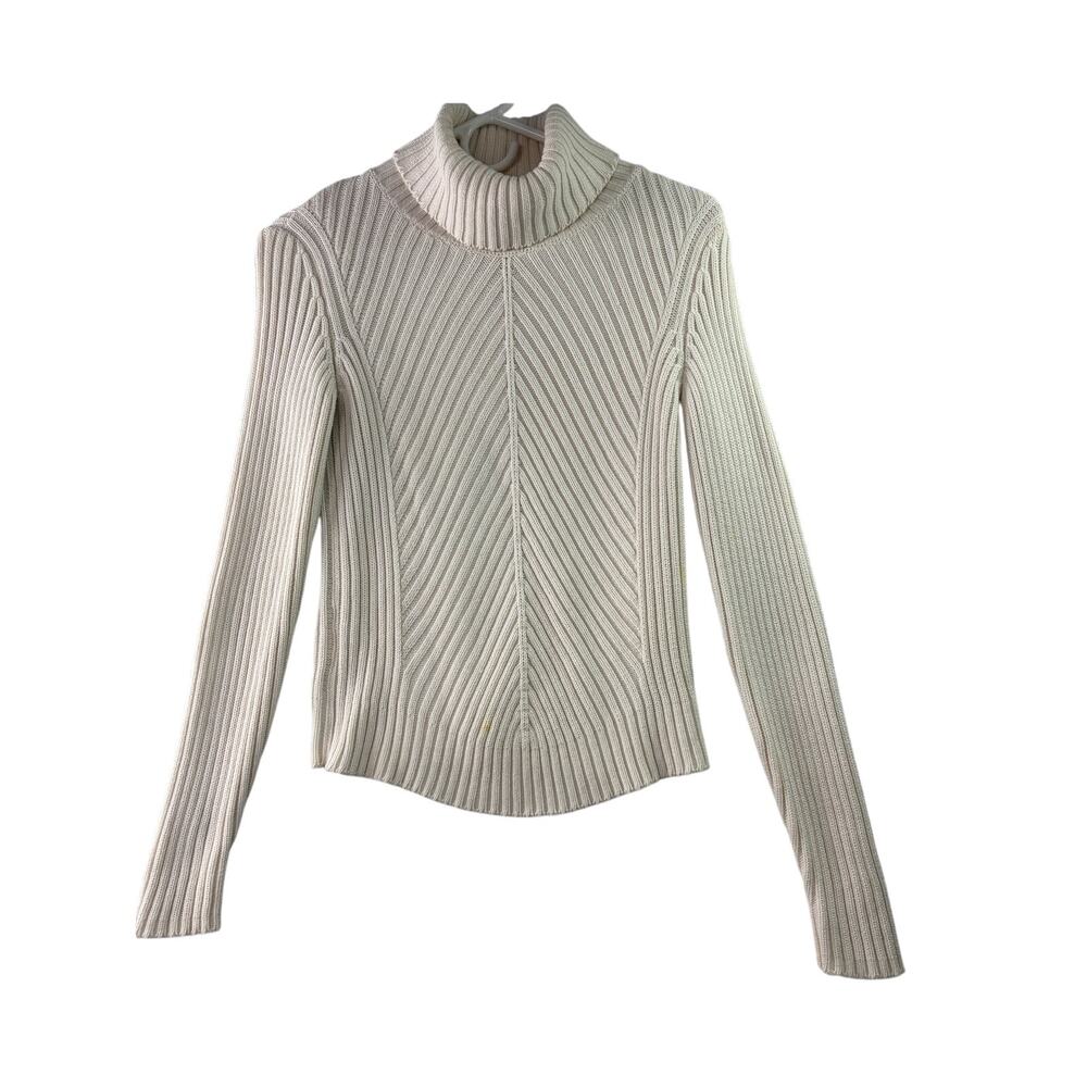 Ann Taylor White Cowl Neck Sweater – Size XS